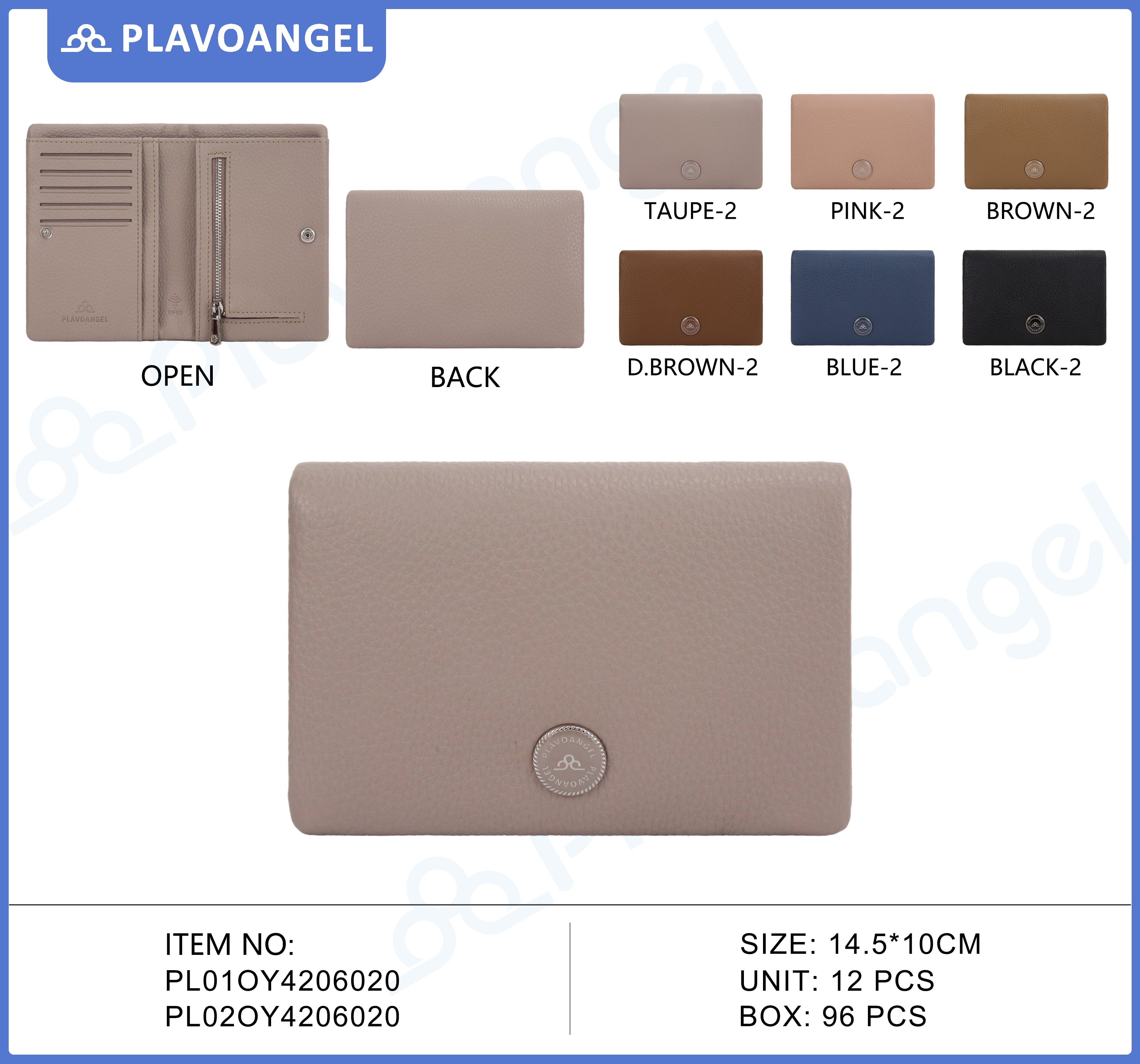 Elegant Button Closure Ladies Wallet