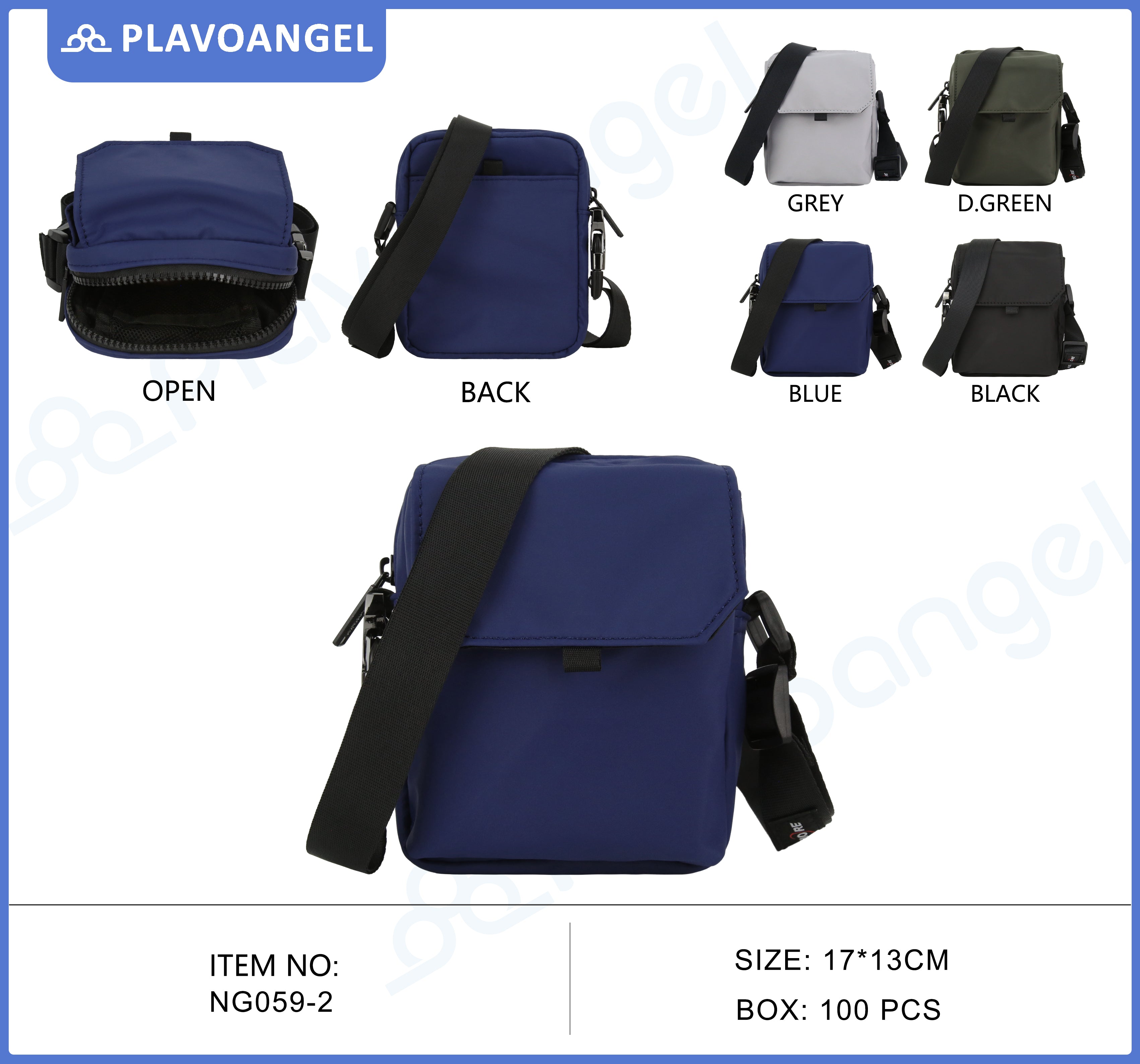 Compact Nylon Crossbody Shoulder Bag