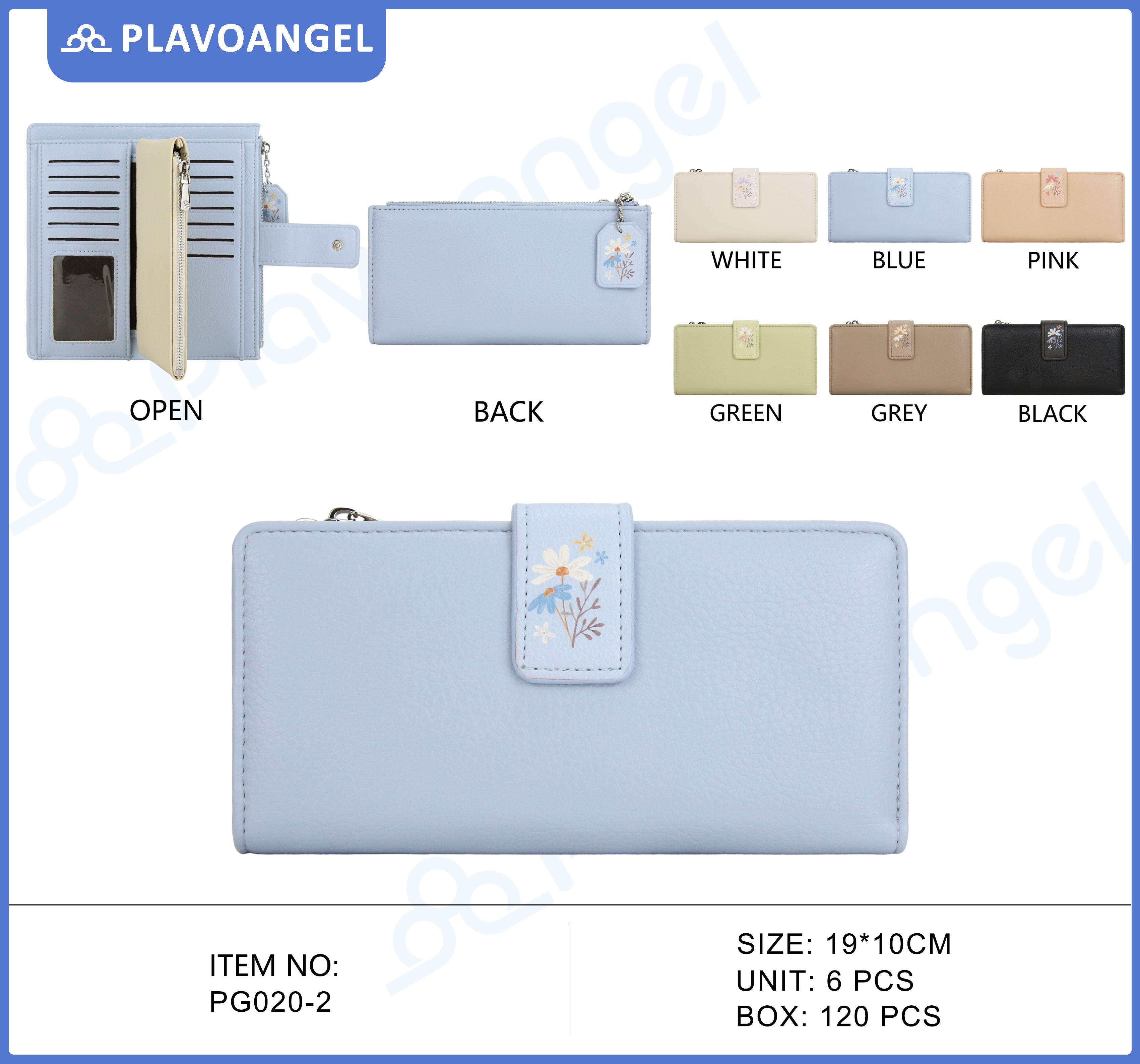 Elegant Floral Embroidered Long Wallet
