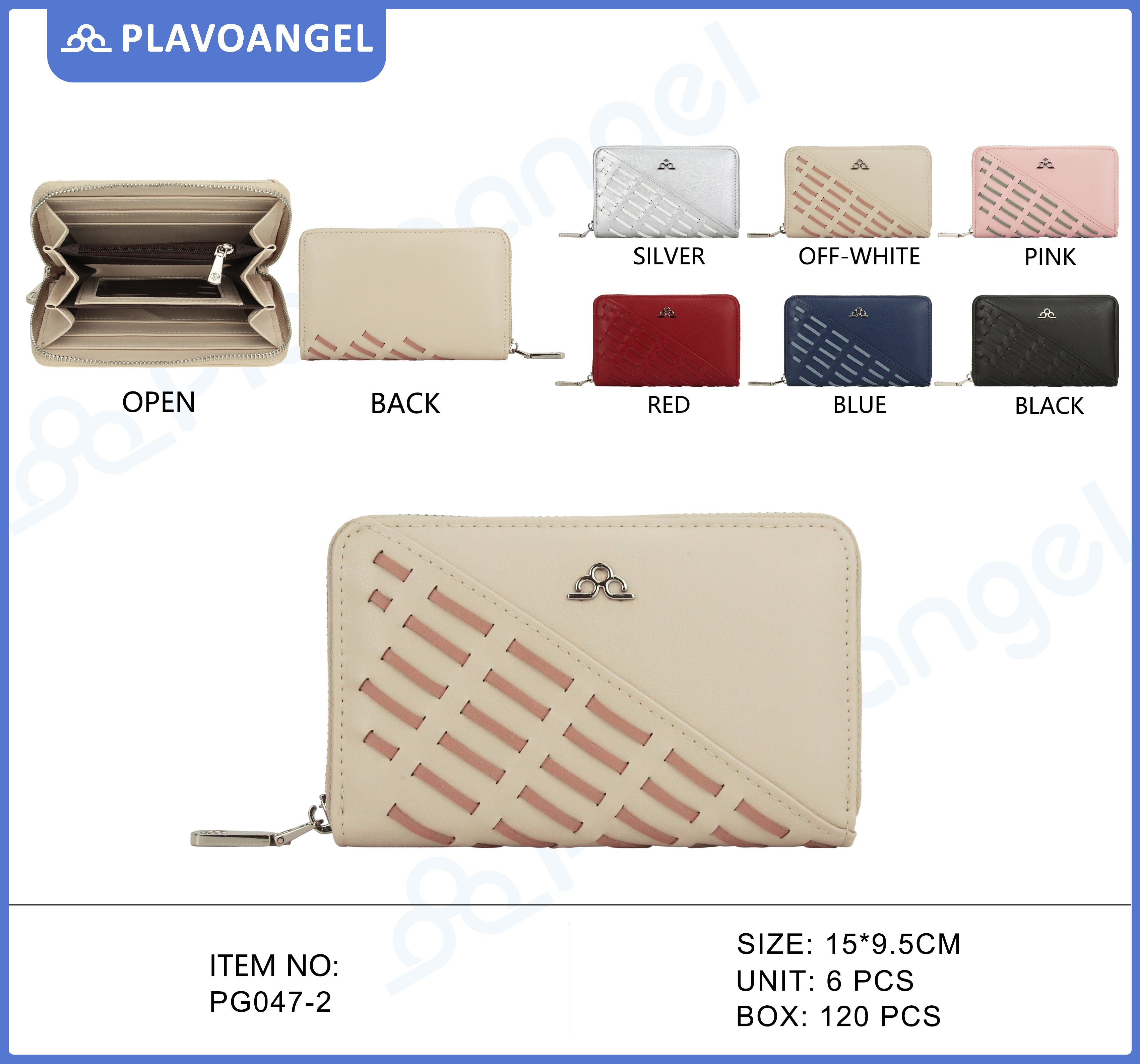Elegant Woven Zip-Around Ladies Wallet