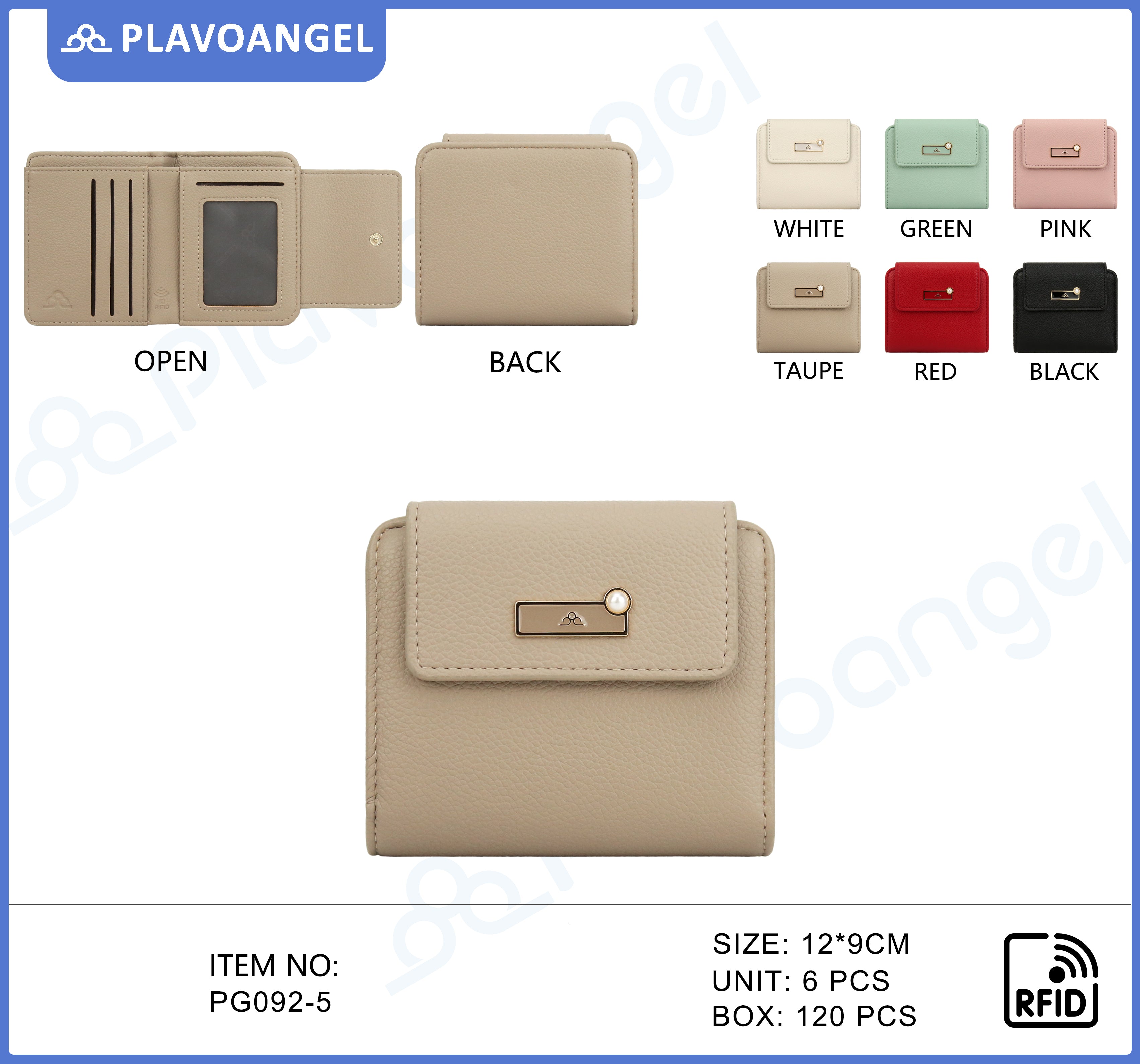 Elegant Pearl Snap RFID Wallet
