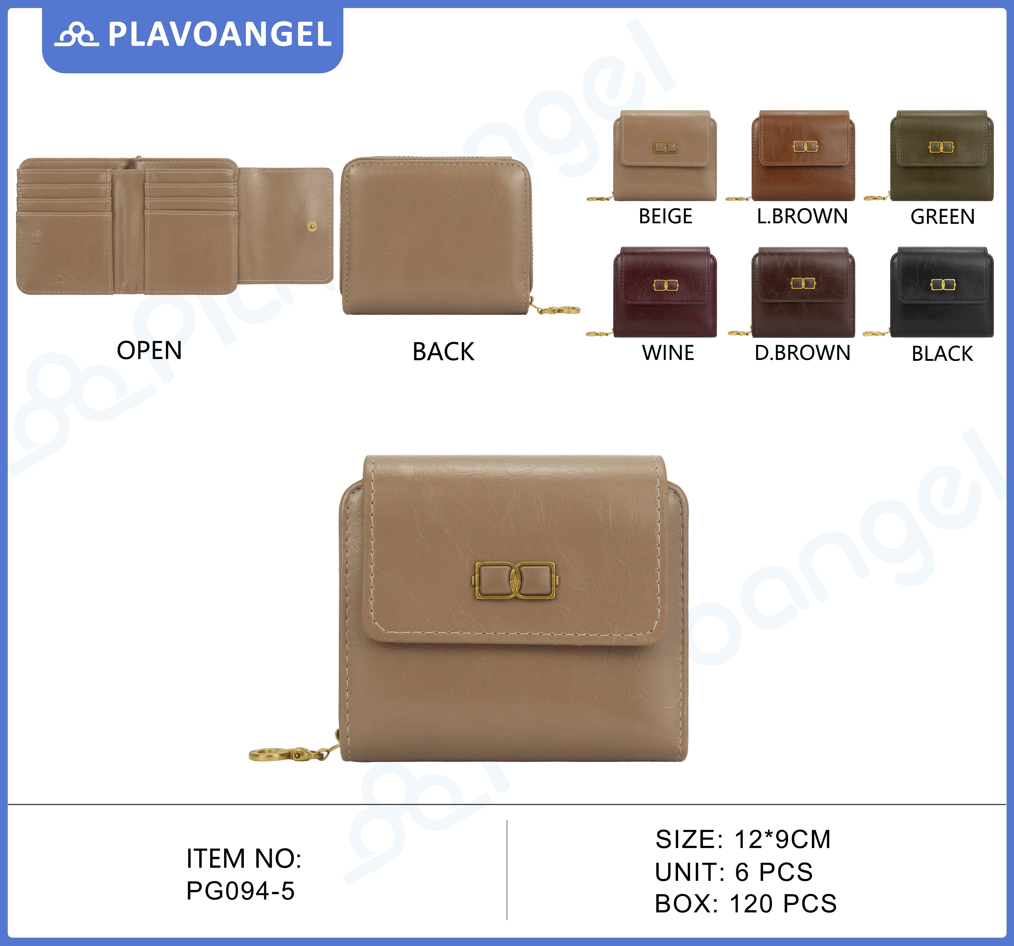 Elegant Compact Geometric Buckle Wallet